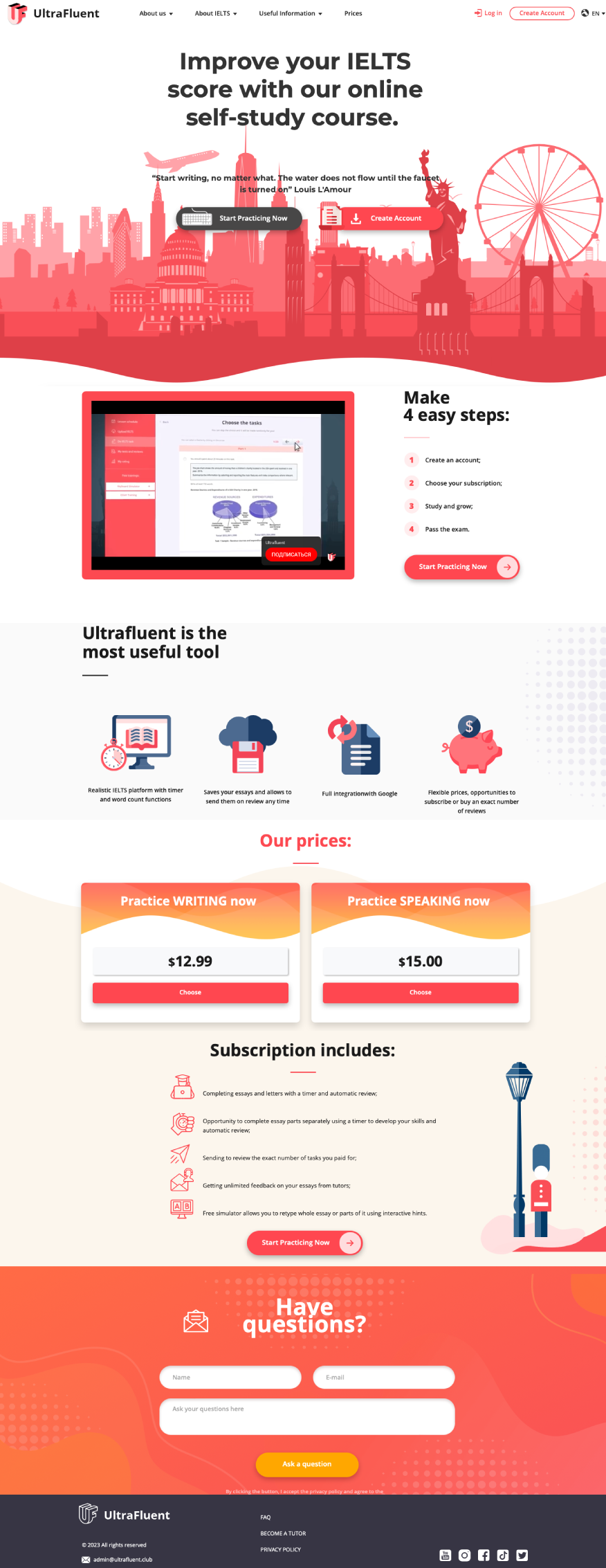 Online training courses IELTS